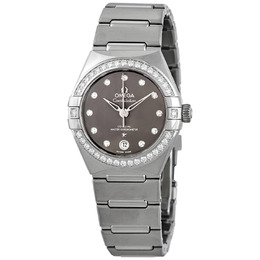 Omega Constellation Automatic Chronometer Diamond Grey Dial Ladies Watch 131.15.29.20.56.001