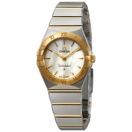 Omega Constellation White Mother of Pearl Dial Ladies Steel and 18kt Yellow Gold Ladies Watch 131.20.25.60.05.002
