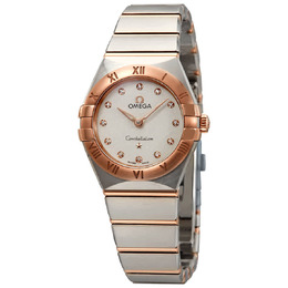 Omega Constellation Quartz Diamond White Silvery Dial Ladies Watch 131.20.25.60.52.001