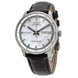 Mido Commander II Automatic White Mother of Pearl Dial Ladies Watch M016.230.16.111.80