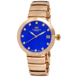 Oniss ON5559SS Ladies Blue Dial Quartz Watch