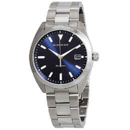 Movado Heritage Mens Blue Dial Stainless Steel Watch, 3650056