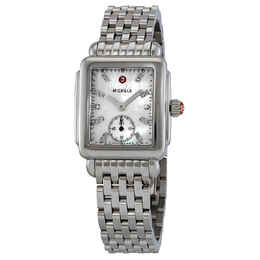 Michele Ladies Deco 16 Mother of Pearl Diamond Dial Watch mww06v000002