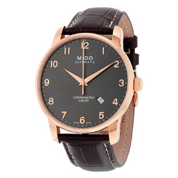 Mido Jubilee Automatic Black Dial Brown Leather Mens Watch m86903138