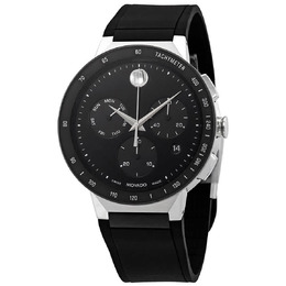 Movado Sapphire Chronograph Black Dial Mens Watch 0607240