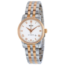 Mido Baroncelli Automatic White Dial Two-tone Ladies Watch m76009n61