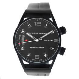 Pre-owned Porsche Design Worldtimer P6750 Automatic Black Dial Mens Watch 6750.13.44.1180
