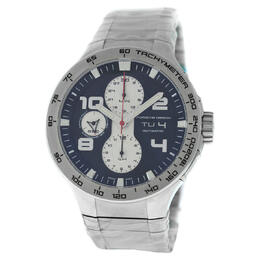 Pre-owned Porsche Design Flat Six P6340 Chronograph Automatic Black Dial Mens Watch 6340.41.43.0251