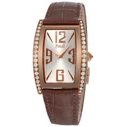 Piaget Limelight Silver Dial Brown Leather Ladies Watch g0a35090
