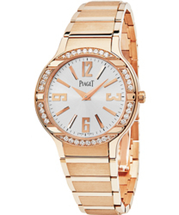 Piaget Polo Diamond Silver Dial 18Kt Rose Gold Bracelet Ladies Watch GOA36031 g0a36031