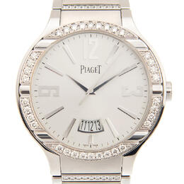 Piaget Polo Automatic Diamond Silver Dial Mens Watch goa36225