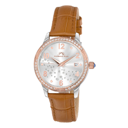 Porsamo Bleu Ruby Quartz Silver Dial Ladies Watch 1141DRUL