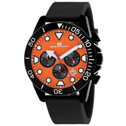 Oceanaut Naval Chronograph Quartz Mens Watch OC1312 - Orange Dial, Stainless Steel
