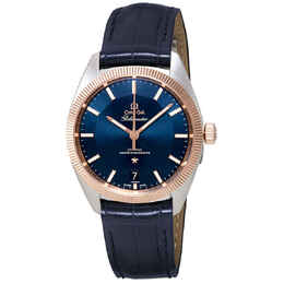 Omega Constellation Automatic Blue Dial Blue Leather Mens Watch 130.23.39.21.03.001