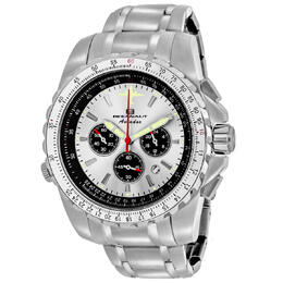 Oceanaut Aviador Pilot Chronograph Quartz Silver Dial Mens Watch oc0110