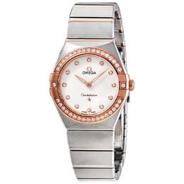 Omega Constellation Manhattan Quartz Diamond Silver Dial Ladies Watch 131.25.28.60.52.001