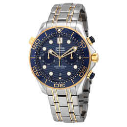 Omega Seamaster Diver 300m Co-Axial Master Chronograph Automatic Chronometer Blue Dial Mens Watch 210.20.44.51.03.001