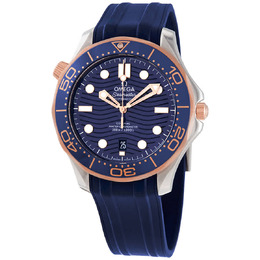 Omega Seamaster Diver Automatic Stainless Steel & 18kt Sedna Gold Blue Dial Mens 42 mm Watch 210.22.42.20.03.002
