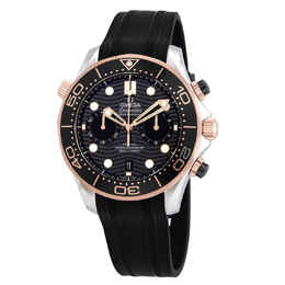 Omega Seamaster Diver 300m Co-Axial Master Chronograph Automatic Chronometer Black Dial Mens Watch 210.22.44.51.01.001