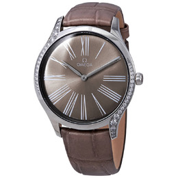 Omega De Ville Diamond Grey Dial Ladies Watch 428.18.39.60.13.001