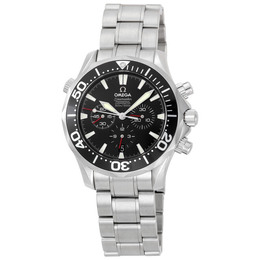 Pre-owned Omega Seamaster Chronograph Black Dial Mens Watch 2594.52