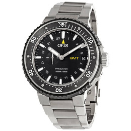 Oris ProDiver GMT Black Dial Automatic Mens Steel Watch 01 748 7748 7154-07 8 26 74PEB oris 01 748 7748 715407 8 26 74peb