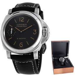 Panerai Luminor Base Hand Wind Black Dial Mens Watch pam00915
