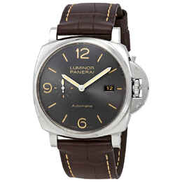 Panerai Luminor 45 mm Automatic Grey Dial Mens Watch pam00943