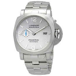 Panerai Luminor 1950 Marina Acciaio Automatic Silver Dial Unisex Watch pam00978