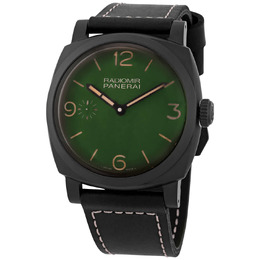 Panerai Radiomir 48MM Hand Wind Military Green Dial Ceramic Mens 48 mm Watch pam00997