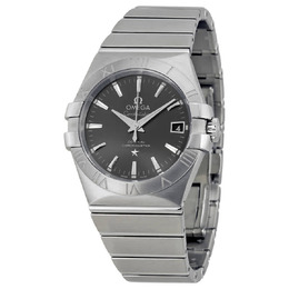 Omega Constellation Automatic Grey Dial Stainless Steel Mens Watch 123.10.35.20.06.001