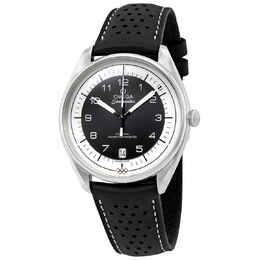 Omega Seamaster 5223240201: Limited Edition Mens Automatic Black Dial Watch with Silver-tone Steel Case and Black Leather Strap