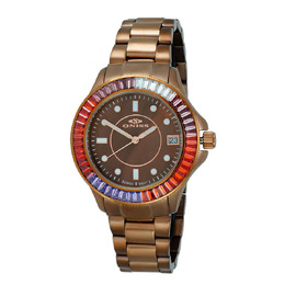 Oniss ON7324 BrownDial Ladies Watch - ONJ7324-060BN-BNSC