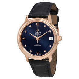 Omega De Ville Prestige Blue Diamond Dial Ladies Watch 424.53.33.20.53.001