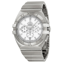 Pre-owned Omega Constellation Chronograph White Dial Mens Watch 15142000