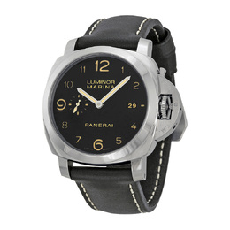 Pre-owned Panerai Luminora Marina 1950 3 Days Automatic Black Dial Mens Watch pam00359