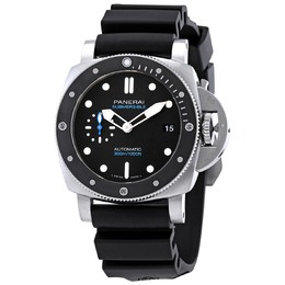 Pre-owned Panerai Submersible Automatic Black Dial Mens Watch pam00683