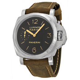 Pre-owned Panerai Luminor Marina Black Dial Mens Watch pam 00422
