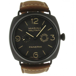 Panerai Radiomir Composite Marina Militaire Brown Dial Leather Mens Watch pam00339