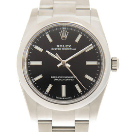 Rolex Oyster Perpetual 34 Automatic Chronometer Black Dial Ladies Watch 124200bkso