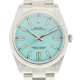 Rolex Oyster Perpetual 41 Automatic Turquoise Blue Dial Mens Watch 124300tqblso