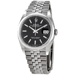 Rolex Datejust 36 Automatic Black Dial Mens Jubilee Watch 126200bksj