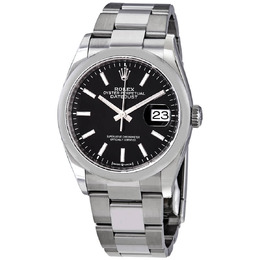 Rolex Datejust 36 Automatic Black Dial Mens Oyster Watch 126200bkso