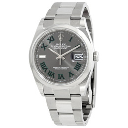 Rolex Datejust 36 Automatic Grey Dial Ladies Watch 126200gyro