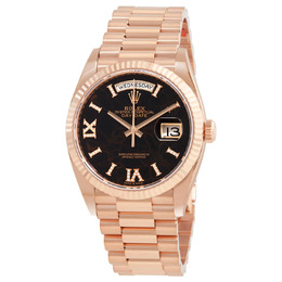 Rolex Day-Date 36 Automatic 18kt Everose Gold Diamond Eisenkiesel Dial Ladies Watch m128235-0041