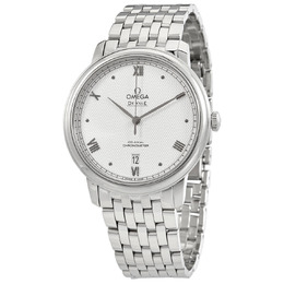 Omega De Ville 39 Automatic Chronometer Silver Dial Mens Watch 424.10.40.20.02.006