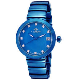 Oniss ON5559SS Quartz Blue Dial Ladies Watch