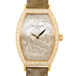Patek Philippe Gondolo Mechanical Gold and Diamond Dial Ladies Watch 7099r-001