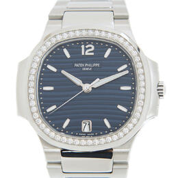 Patek Philippe Nautilus Automatic Blue Opaline Dial Diamond Ladies Watch 7118-1200a-001