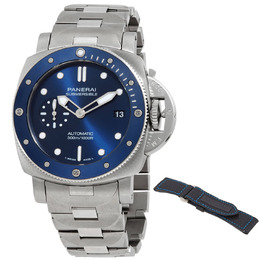 Panerai Submersible Blu Notte Automatic Blue Dial Mens Watch pam01068